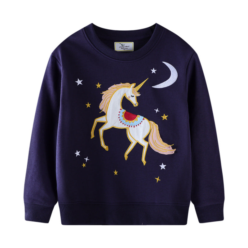 Mädchen Sweatshirt mit zauberhaftem Einhorn-Design