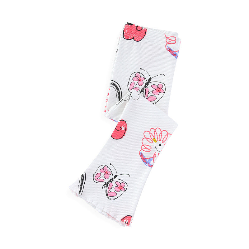 Mädchen Leggings mit buntem, verspieltem Motiv