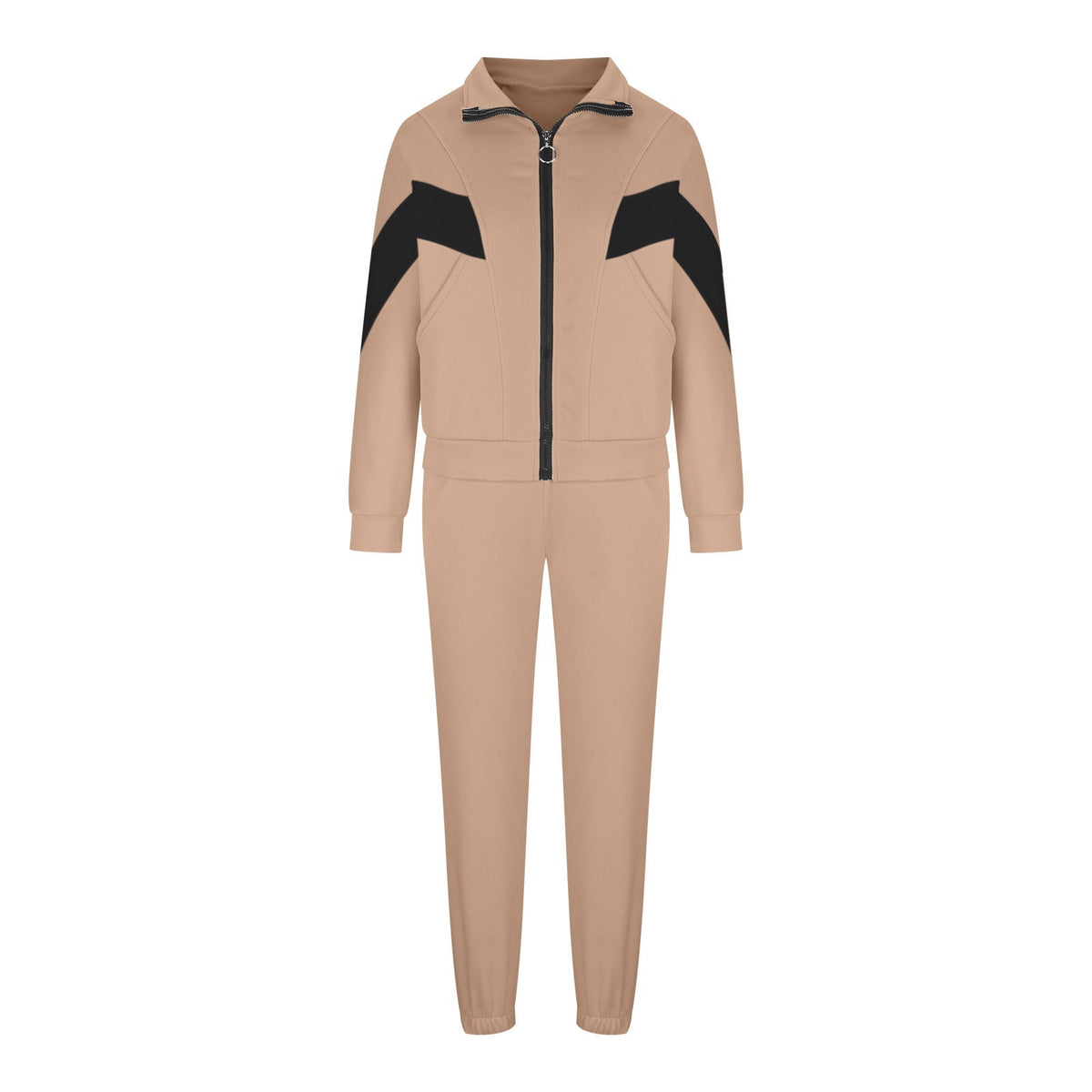 Damen nan athletisches Trainingsset mit Ring-Zipper, eingesetzten Taschen und kontrastierenden Arm-Panels