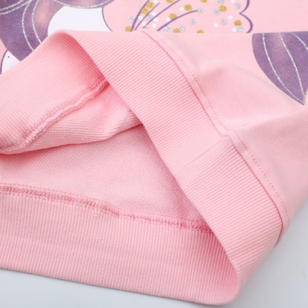 Mädchen Sweatshirt mit Einhorn-Applikation