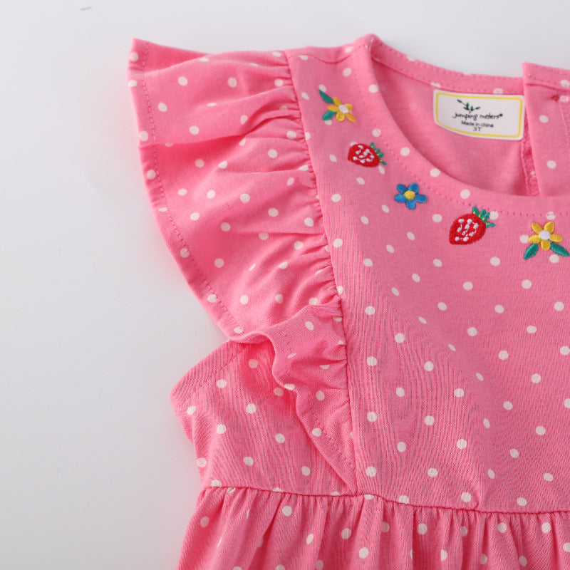 Mädchen Freizeitkleid mit zauberhaften Katzenmotiven
