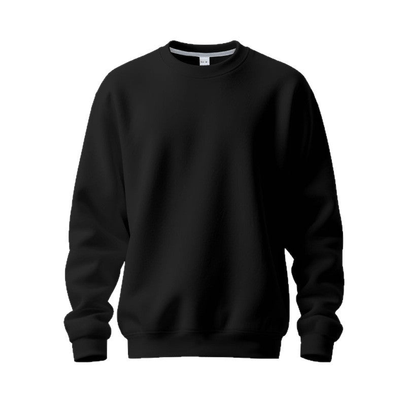 Herren nan Oversize-Rundhals-Sweatshirt aus weichem Baumwollfleece mit gerippten Bündchen