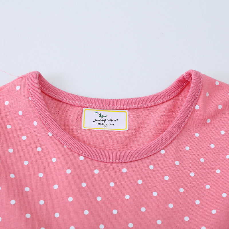 Mädchen Kleid mit lustigem Mausmotiv und Punkten