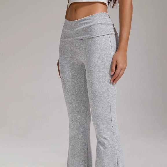 Damen nan hochgeschnittene Stretch-Flare-Yogahose mit formendem Bund