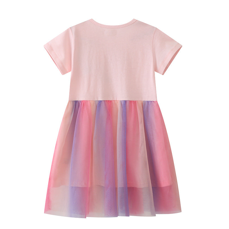 Mädchen Tüllkleid mit Ballerina-Motiv