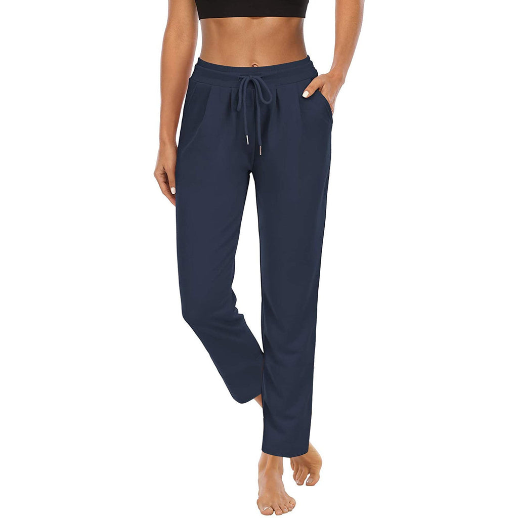Damen nan lässige Jogginghose mit hoher Taille, Kordelzug und praktischen Seitentaschen