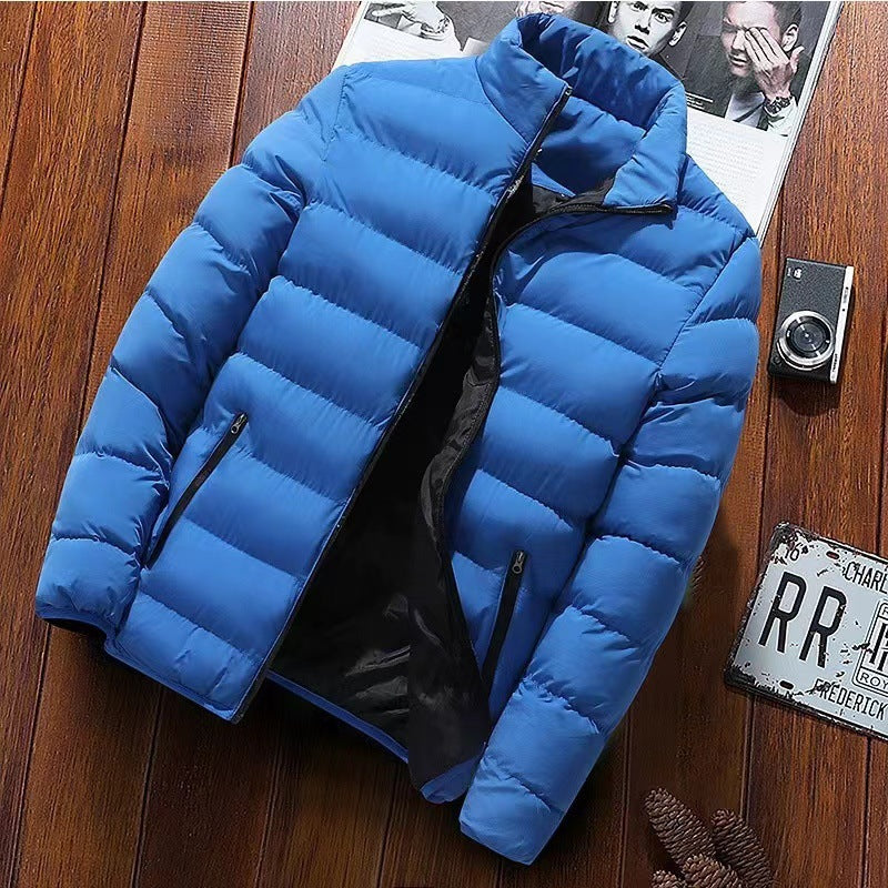 Herren nan gesteppte Thermojacke mit hohem Stehkragen und wasserabweisender Außenhülle