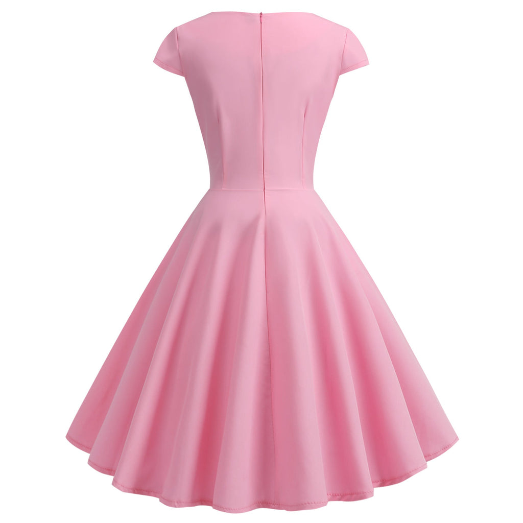 Damen A-Linien Kleid mit elegantem Taillenschnitt und schwingendem Saum Selmira