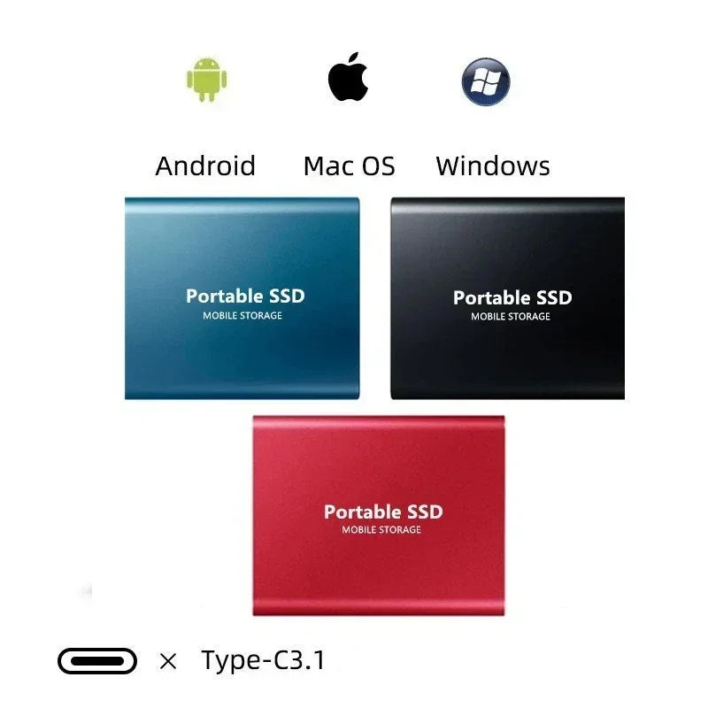 Tragbare SSD, kompakt, High-Speed Speicher für PC & Laptop