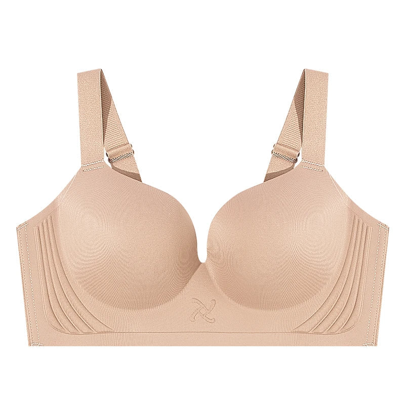 Selmira Drahtloser Plus-Size Push-up BH – Verstellbar, Bequeme Alltags-Unterwäsche für Große & Kleine Brüste