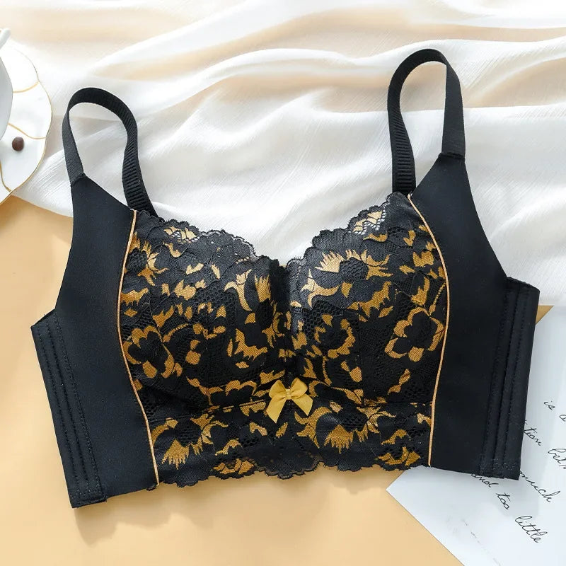 Selmira Spitzen Push-up BH – Nahtloser Wireless Plus-Size BH, Unsichtbarer Komfort BH