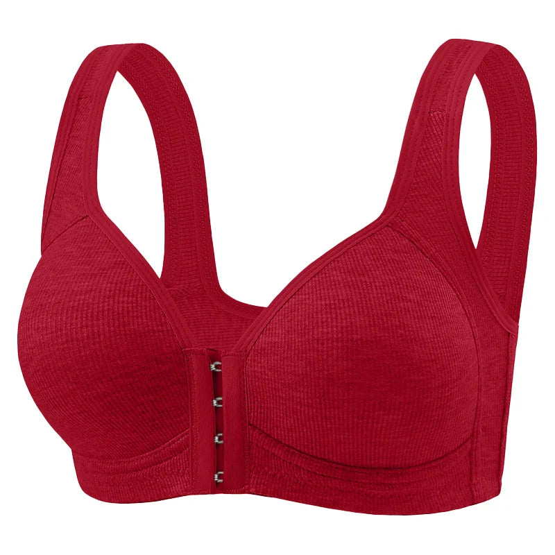 Selmira Plus-Size Frontverschluss-BH für Damen – Nahtloser Drahtloser Push-up BH, Bequeme Unterwäsche