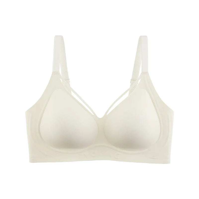 Selmira Push-up BH – Kleine Brüste Buchstaben Print Bralette, Bequemer Nahtloser BH