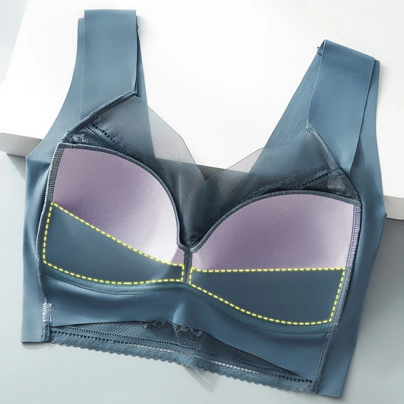 Selmira Spitzen Nahtloser Push-up BH – Wireless Bralette, Kein Stahlbügel, Große Größe Unterwäsche