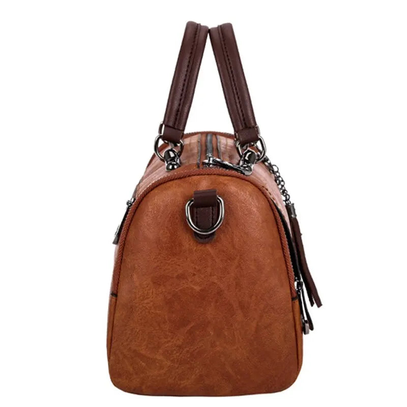 Selmira – Geräumige Handtasche aus weichem mit Riemen und Reißverschluss