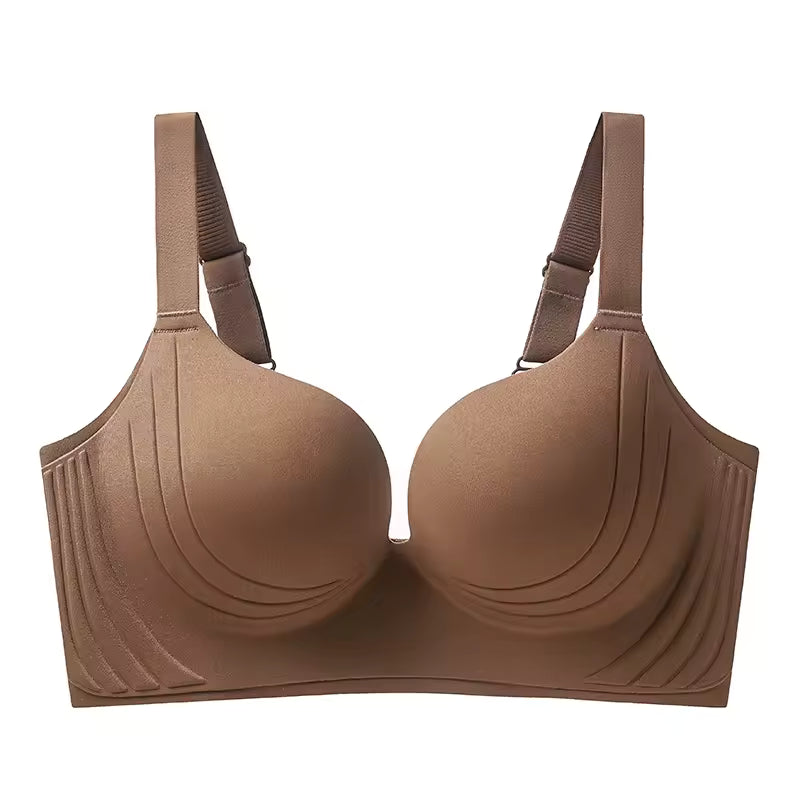 Selmira Plus-Size Push-up BH – Nahtloser Wireless Bralette, Weicher Komfort für Große Brüste