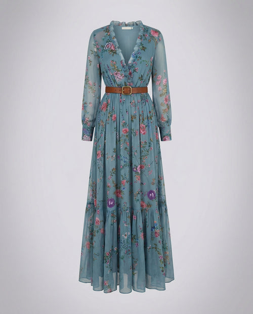 Boho Maxikleid mit V-Ausschnitt | Selmira
