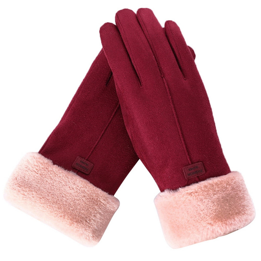 Selmira - Schicke und Stilvolle Winter Furry Handschuhe für Frauen