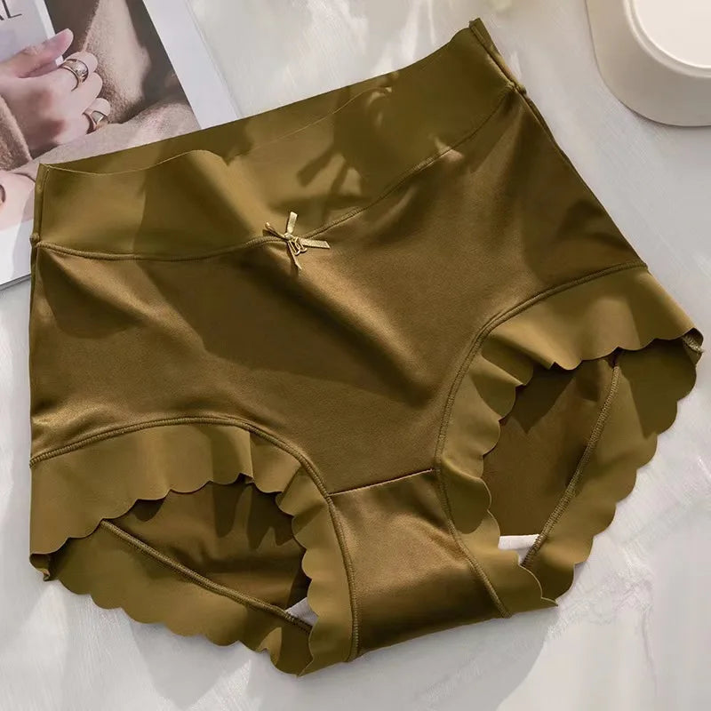 Selmira Elegante Damen-Seidenslips – Mittlere Taille, Bequeme, Atmungsaktive Unterwäsche (M-3XL)