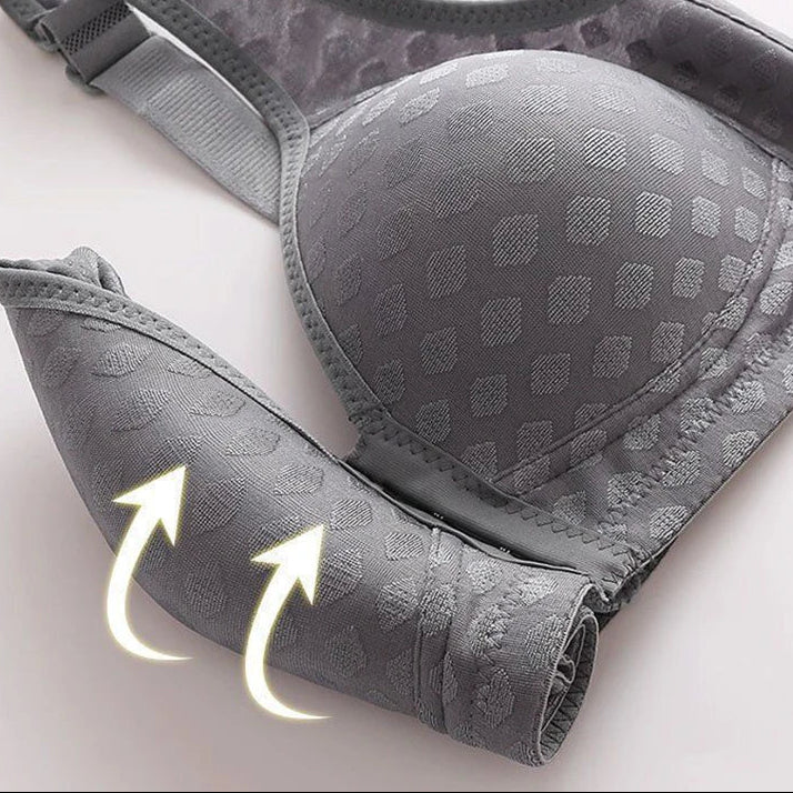 Selmira Plus-Size Frontverschluss Wireless Push-up BH – Bequeme Unterwäsche für Mütter