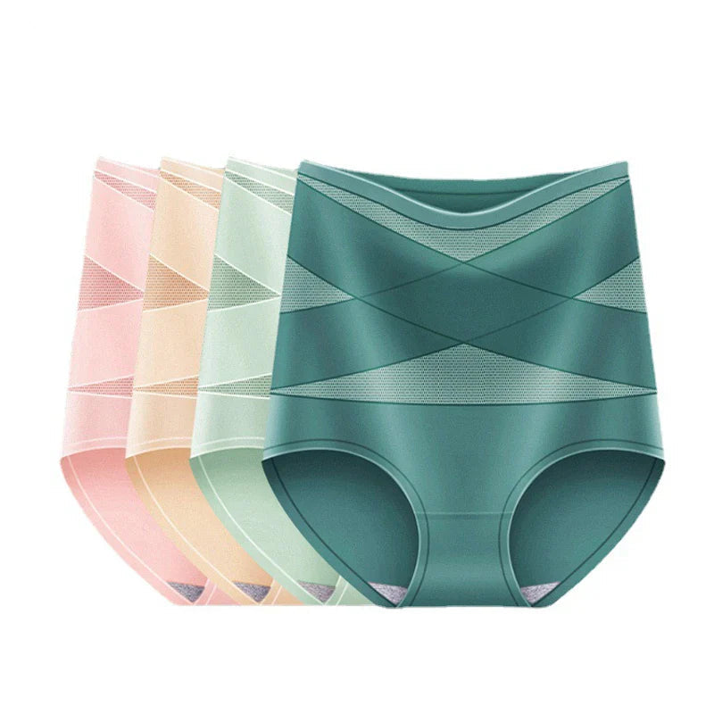 FallSweet 1/3PCS Große Größe Baumwollslips – Hohe Taille, Weiche Atmungsaktive Unterwäsche