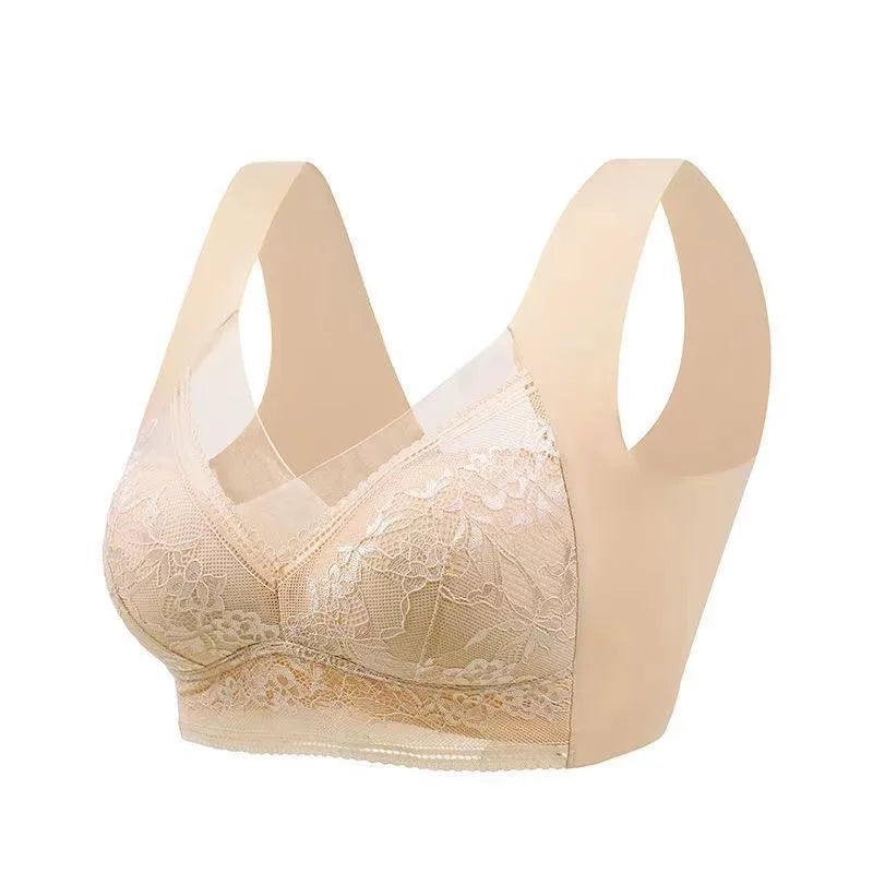 Selmira Plus-Size Nahtloser Push-up BH – Eiskrepp Wireless Bralette, Bequeme Unterwäsche