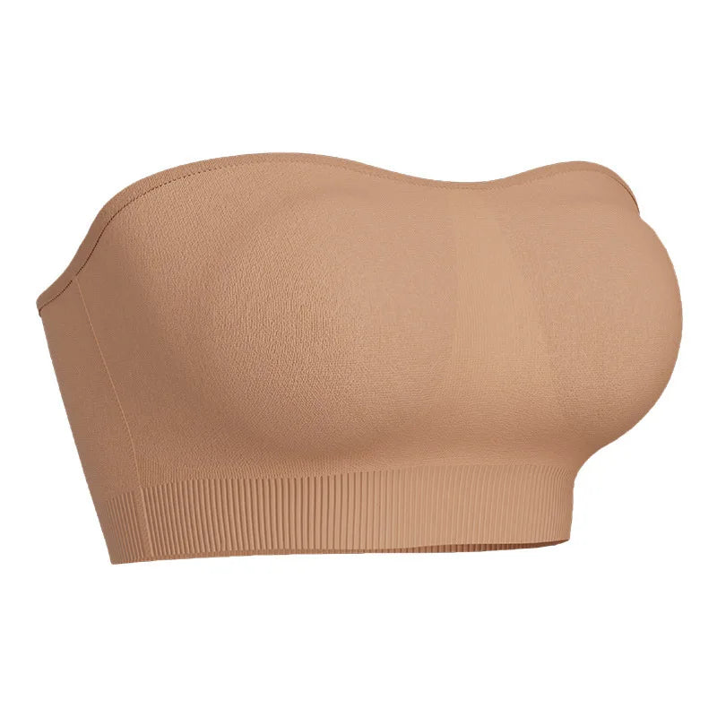 Selmira Strapless Push-up BH für Damen – Nahtloser Drahtloser BH, Rückenfreies Bralette, Abnehmbare Polsterung