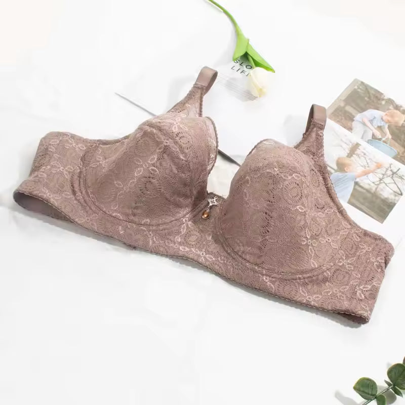 Selmira Plus-Size Push-up BH für Damen – Vollabdeckung, Unterbügel Spitze Brassiere