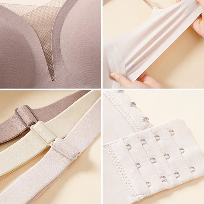 Selmira Wireless Push-up BH – Deep V Nahtloses Bralette für Kleine Brüste