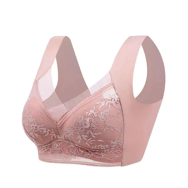 Selmira Plus-Size Nahtloser Push-up BH – Eiskrepp Wireless Bralette, Bequeme Unterwäsche