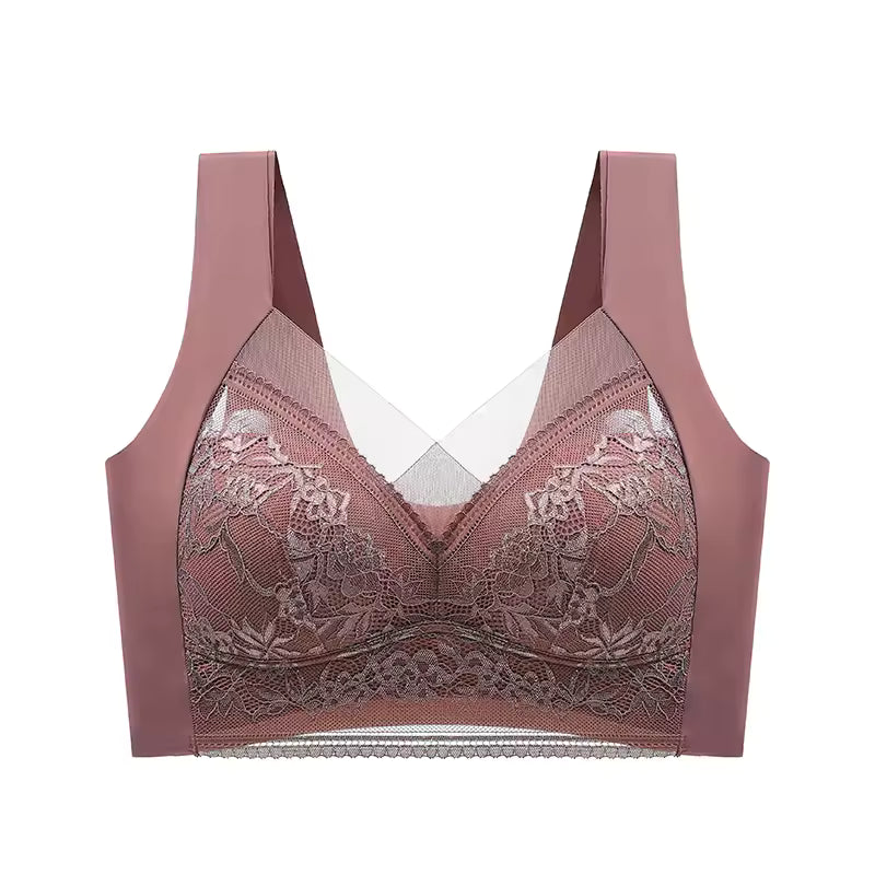 Selmira Spitzen Nahtloser Push-up BH – Wireless Bralette, Kein Stahlbügel, Große Größe Unterwäsche