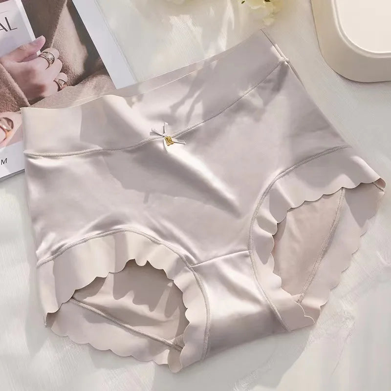 Selmira Elegante Damen-Seidenslips – Mittlere Taille, Bequeme, Atmungsaktive Unterwäsche (M-3XL)