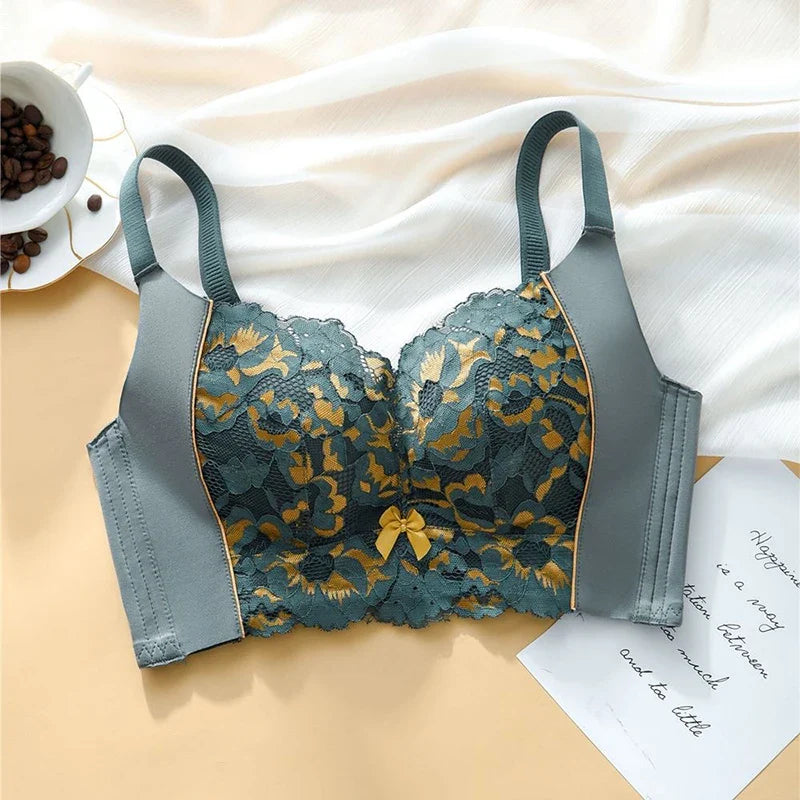 Selmira Spitzen Push-up BH – Nahtloser Wireless Plus-Size BH, Unsichtbarer Komfort BH
