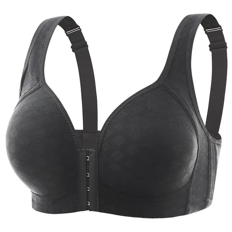 Selmira Plus-Size Frontverschluss Wireless Push-up BH – Bequeme Unterwäsche für Mütter