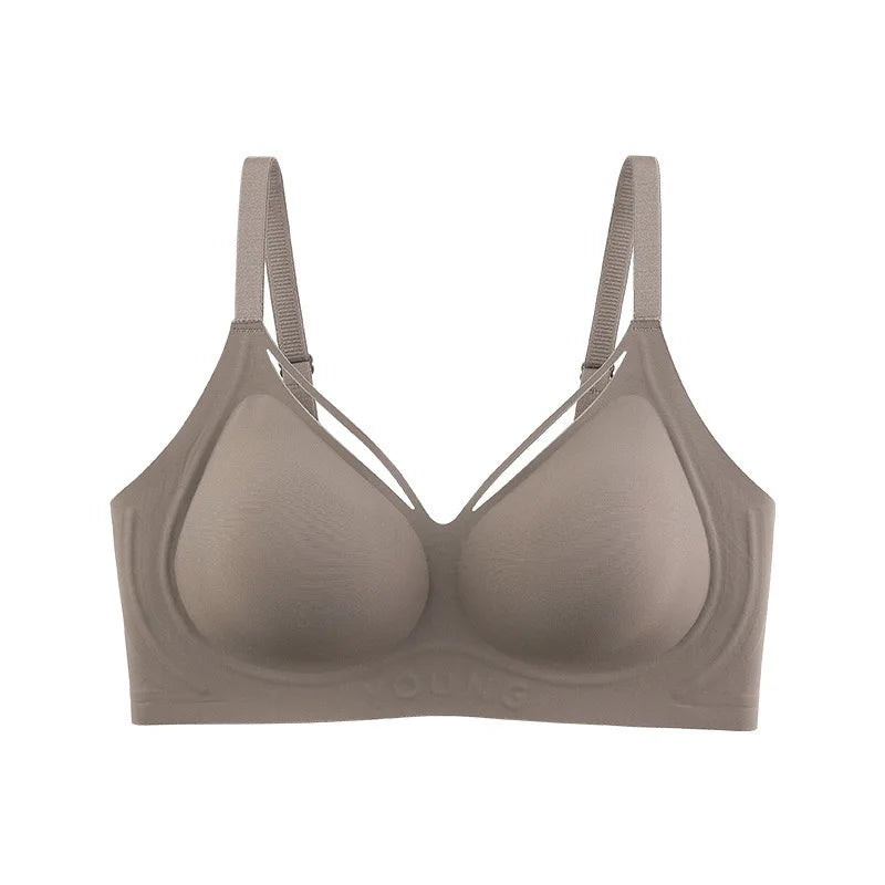 Selmira Push-up BH – Kleine Brüste Buchstaben Print Bralette, Bequemer Nahtloser BH