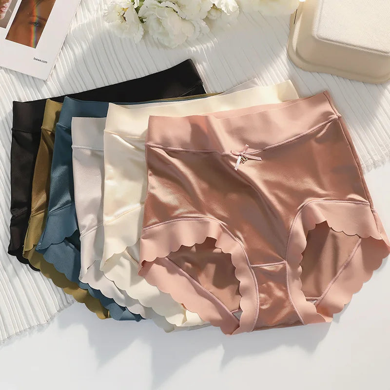 Selmira Elegante Damen-Seidenslips – Mittlere Taille, Bequeme, Atmungsaktive Unterwäsche (M-3XL)