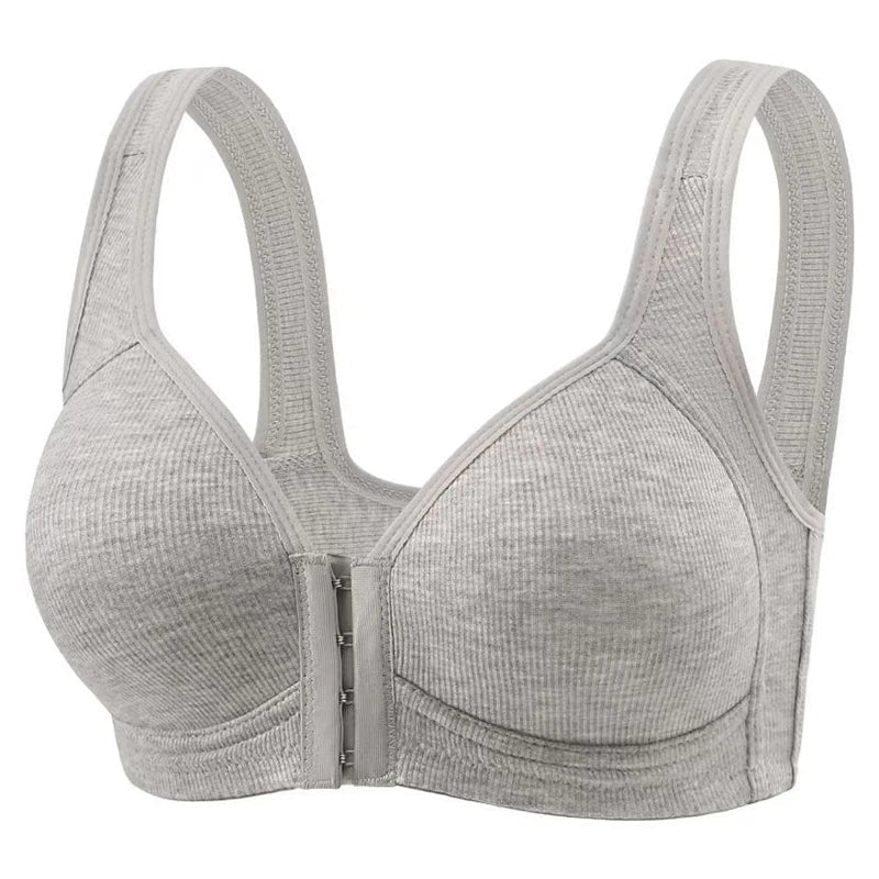 Selmira Plus-Size Frontverschluss-BH für Damen – Nahtloser Drahtloser Push-up BH, Bequeme Unterwäsche