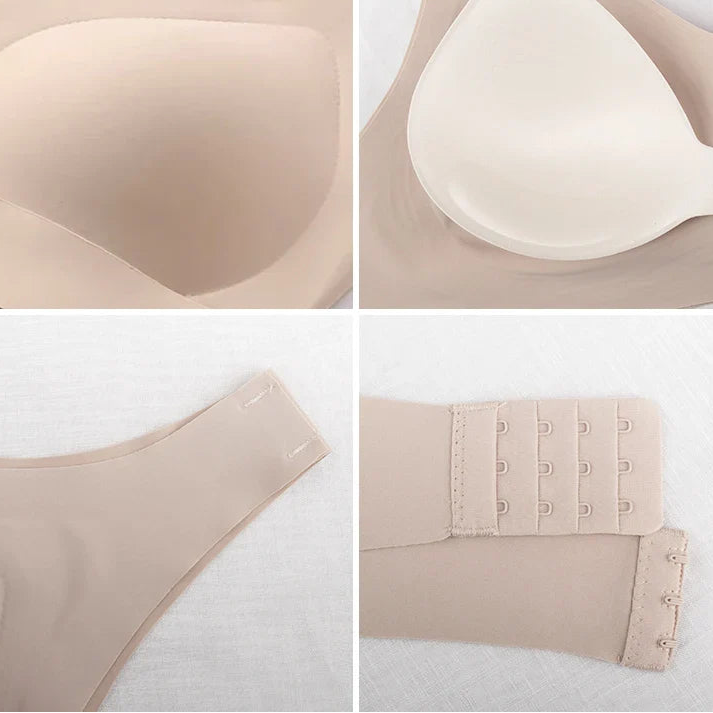Selmira Haltungskorrektur Wireless Push-up BH – V-Ausschnitt, Breite Schulterträger zur Unterstützung