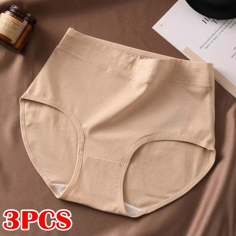 Selmira 3er-Pack Hohe Taille Nahtlose Slips – Weiche, Atmungsaktive, Bequeme Unterwäsche (Plus Size)