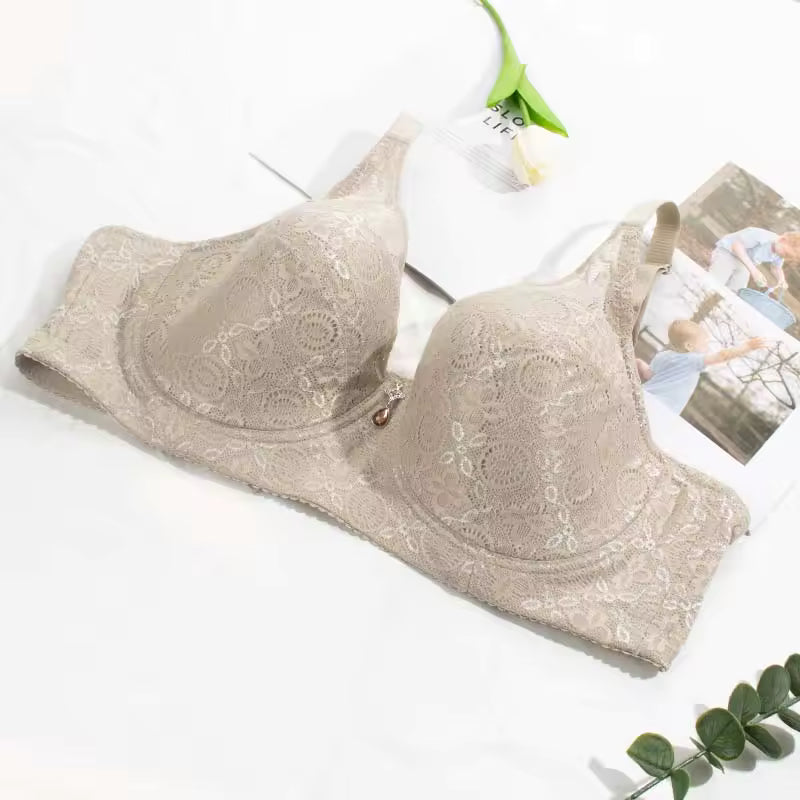 Selmira Plus-Size Push-up BH für Damen – Vollabdeckung, Unterbügel Spitze Brassiere