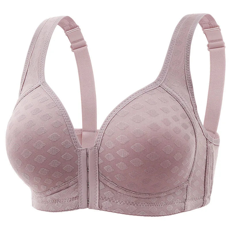 Selmira Plus-Size Frontverschluss Wireless Push-up BH – Bequeme Unterwäsche für Mütter