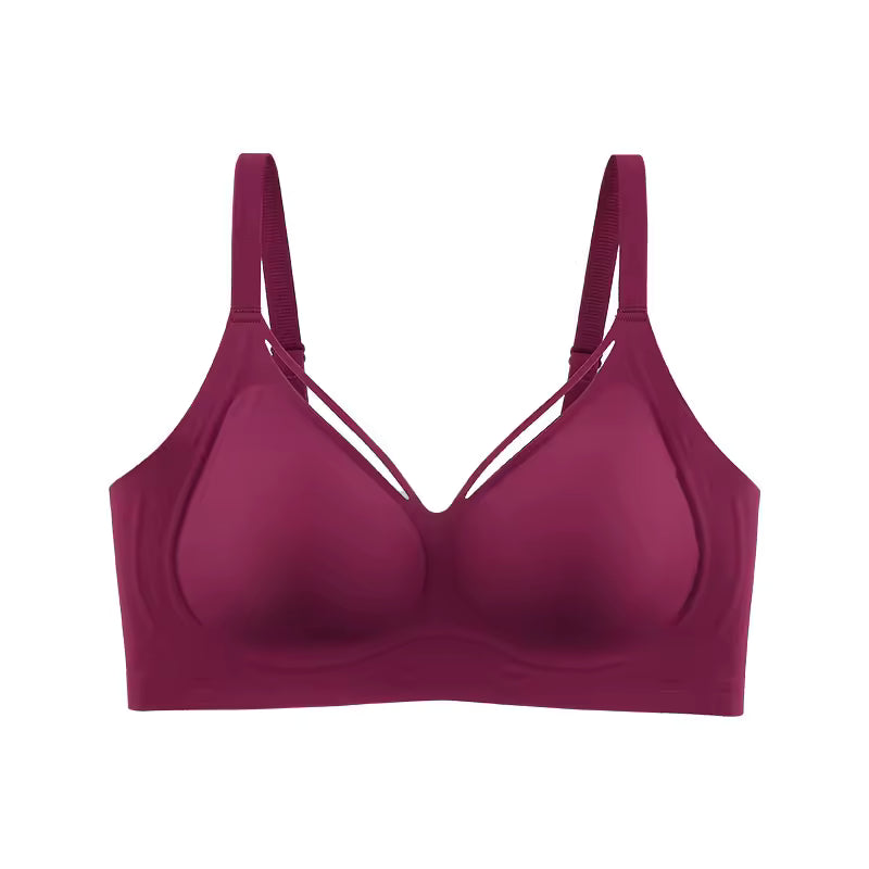 Selmira Push-up BH – Kleine Brüste Buchstaben Print Bralette, Bequemer Nahtloser BH