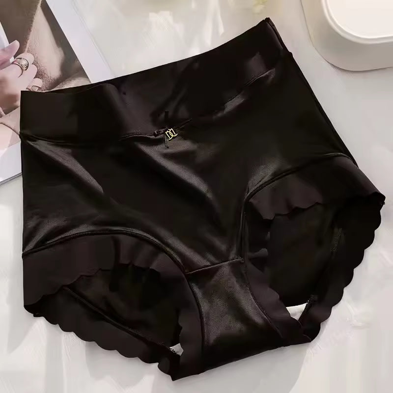 Selmira Elegante Damen-Seidenslips – Mittlere Taille, Bequeme, Atmungsaktive Unterwäsche (M-3XL)