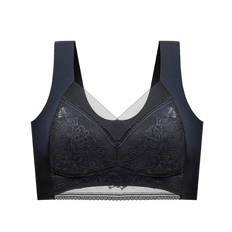 Selmira Spitzen Nahtloser Push-up BH – Wireless Bralette, Kein Stahlbügel, Große Größe Unterwäsche