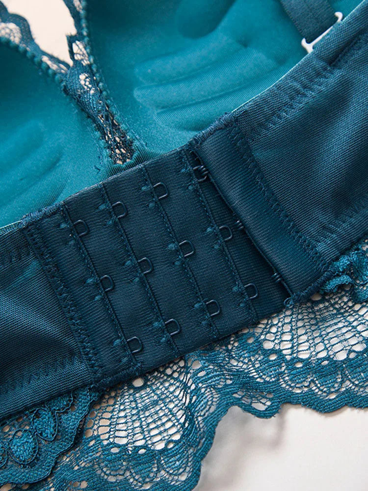 Push-Up BH Set Ohne Bügel | Nahtloser BH mit Polsterung & Spitze – Komfort BH Damen