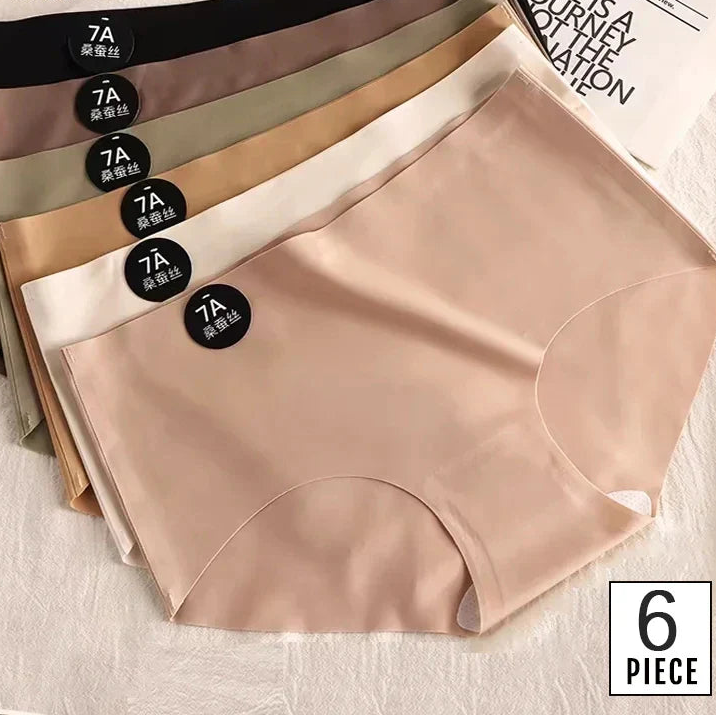 FallSweet 6PCS Nahtlose Seidenslips – Ultradünn, Hohe Elastizität, Weich, Atmungsaktive Unterwäsche für Damen