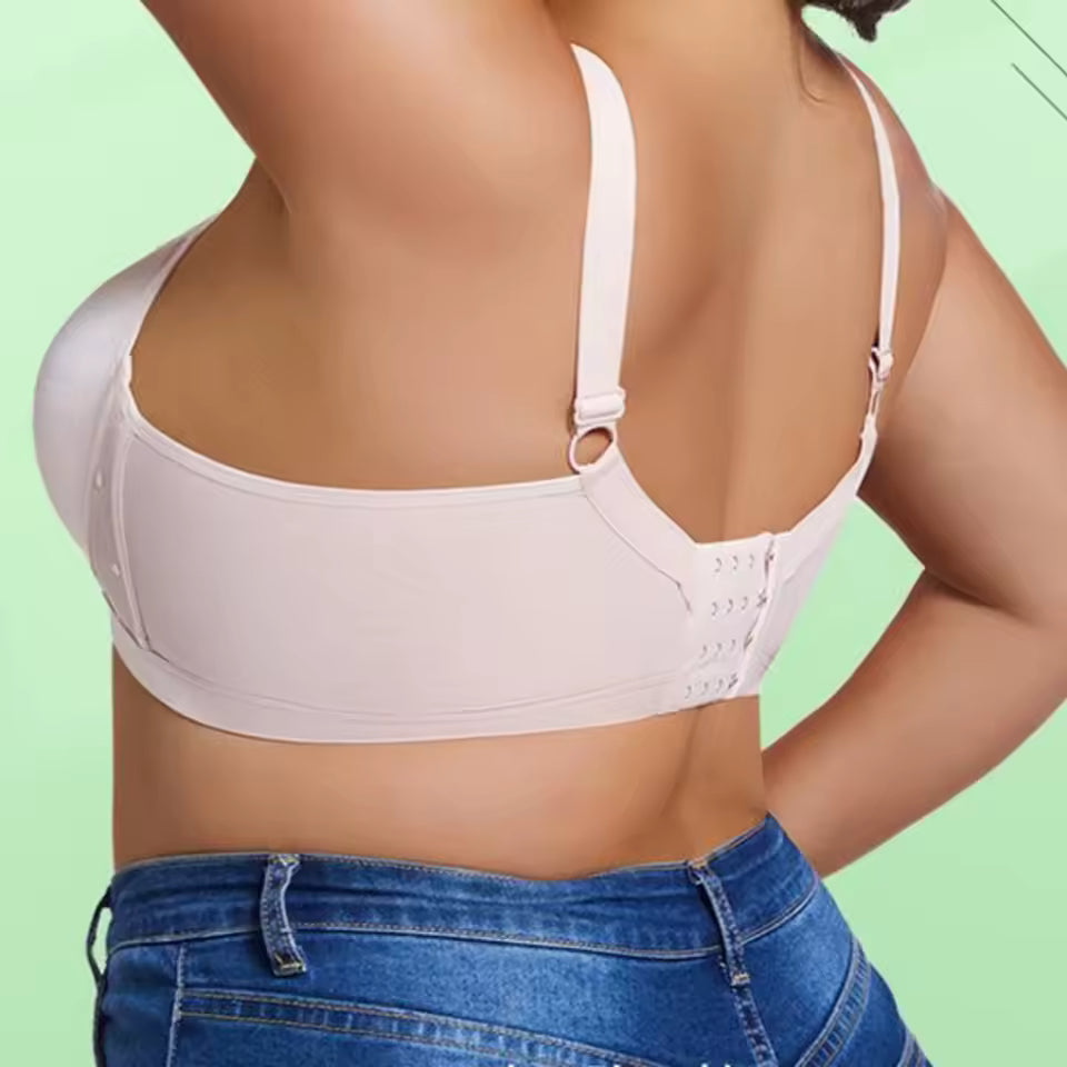 Selmira Groß-Size Push-up BH für Damen – Nahtloser Drahtloser BH, Strassdetail, Bequeme Unterwäsche