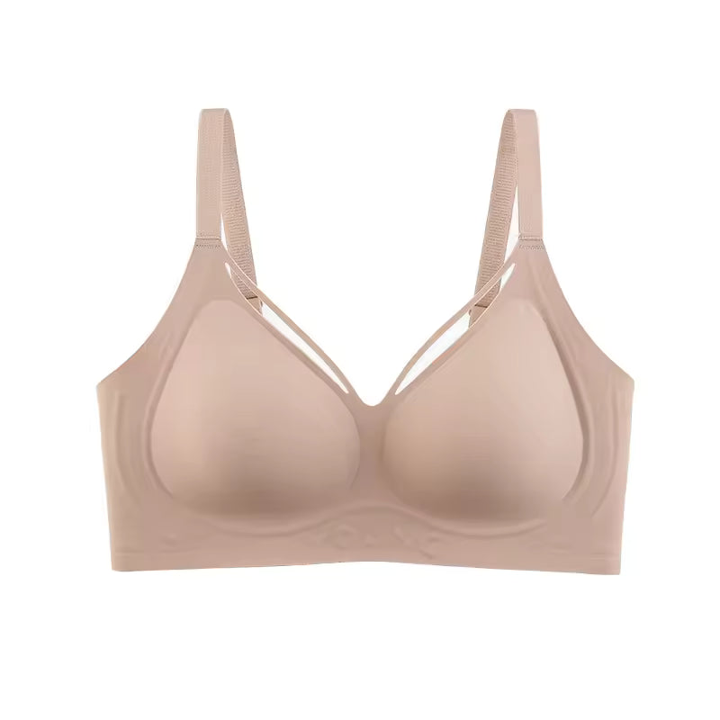 Selmira Push-up BH – Kleine Brüste Buchstaben Print Bralette, Bequemer Nahtloser BH