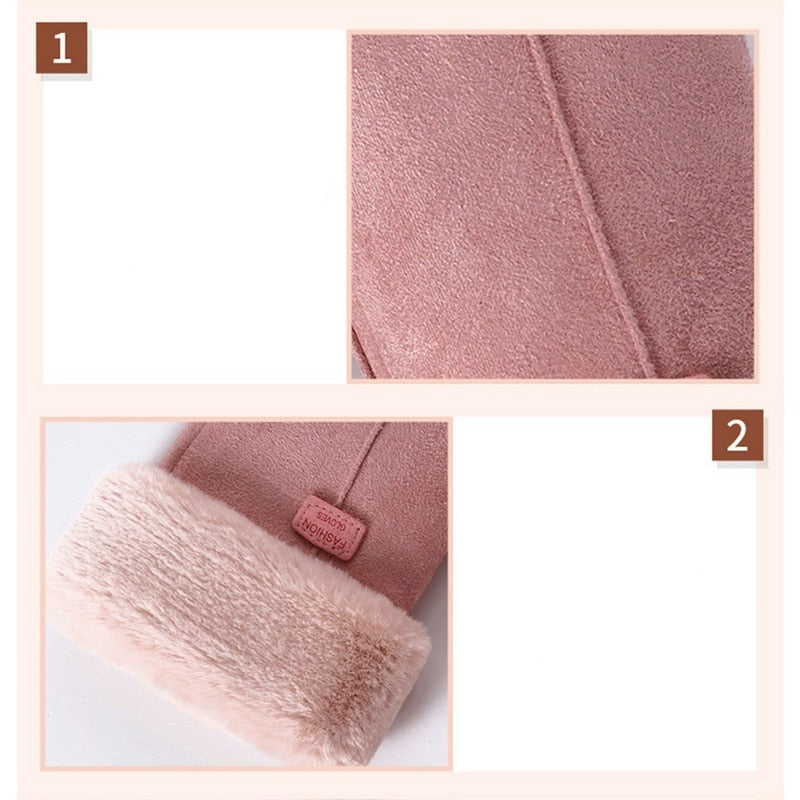 Selmira - Schicke und Stilvolle Winter Furry Handschuhe für Frauen