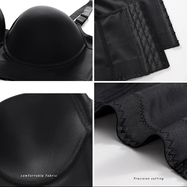 Selmira Vollabdeckender Push-up BH für Damen – Tiefer Cup, Bügel-Bralette, Glättende Unterstützung